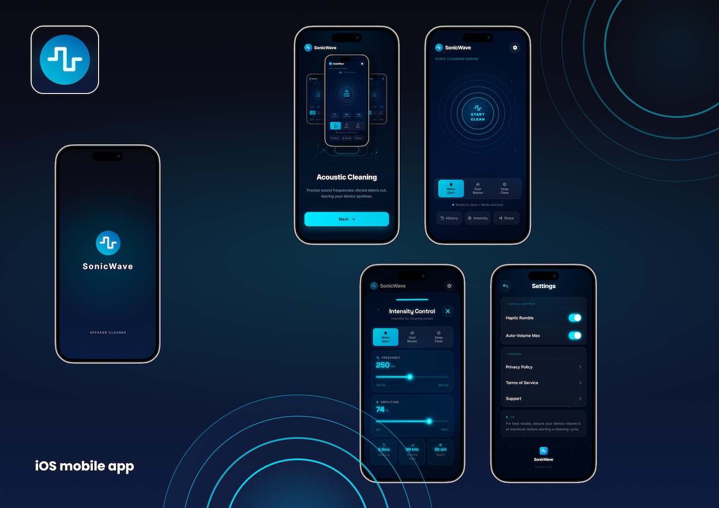BrushWave | Clean Speakers — Dropped your phone in water? Audio sounding muffled? Blast out trapped water and pocket lint instantly using physics-backed acoustic sound waves! No sign-ups ne