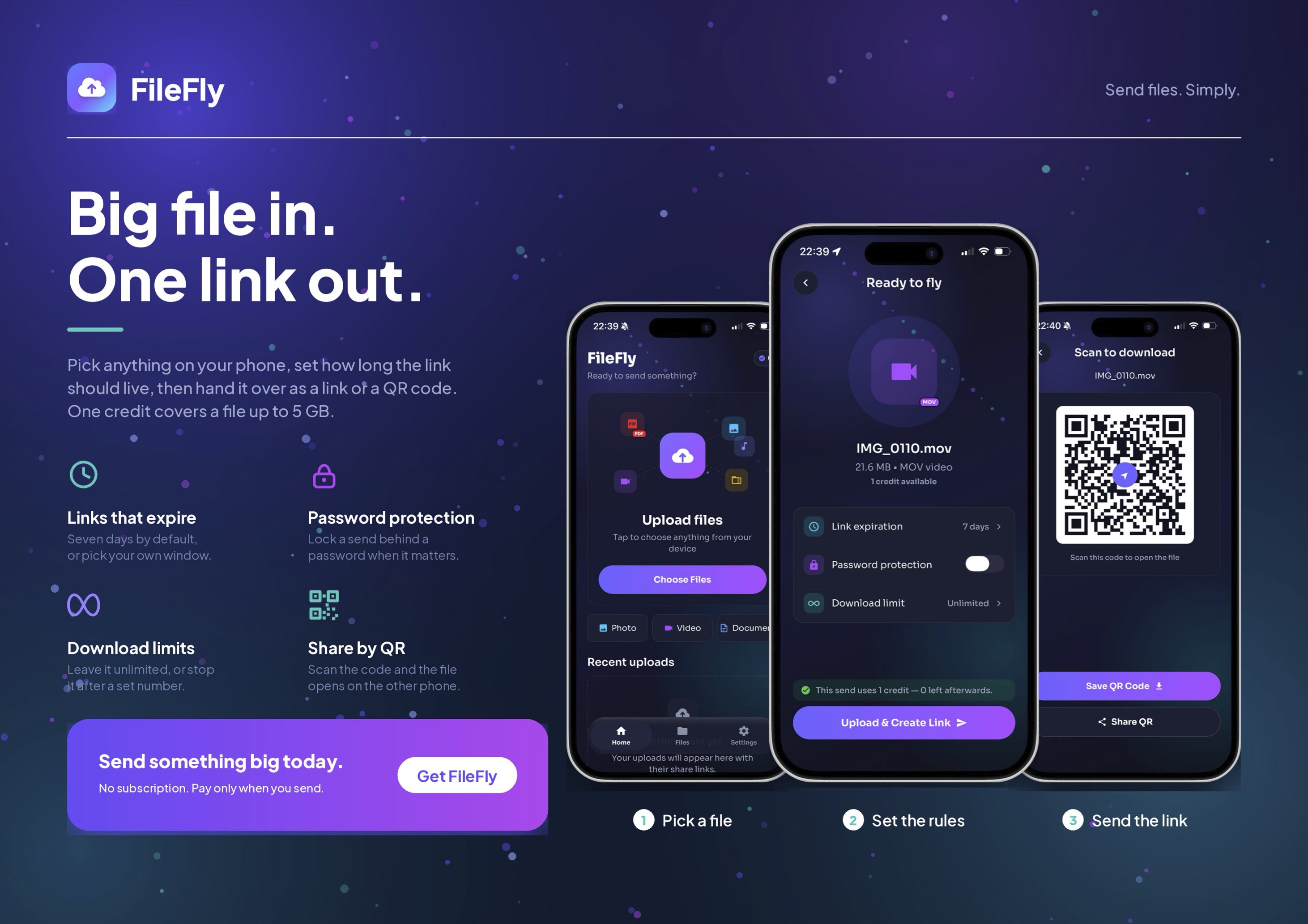 FileFly | Share & Upload Files — iOS App + Web App — File Sharing Utility, Credit-Based IAP