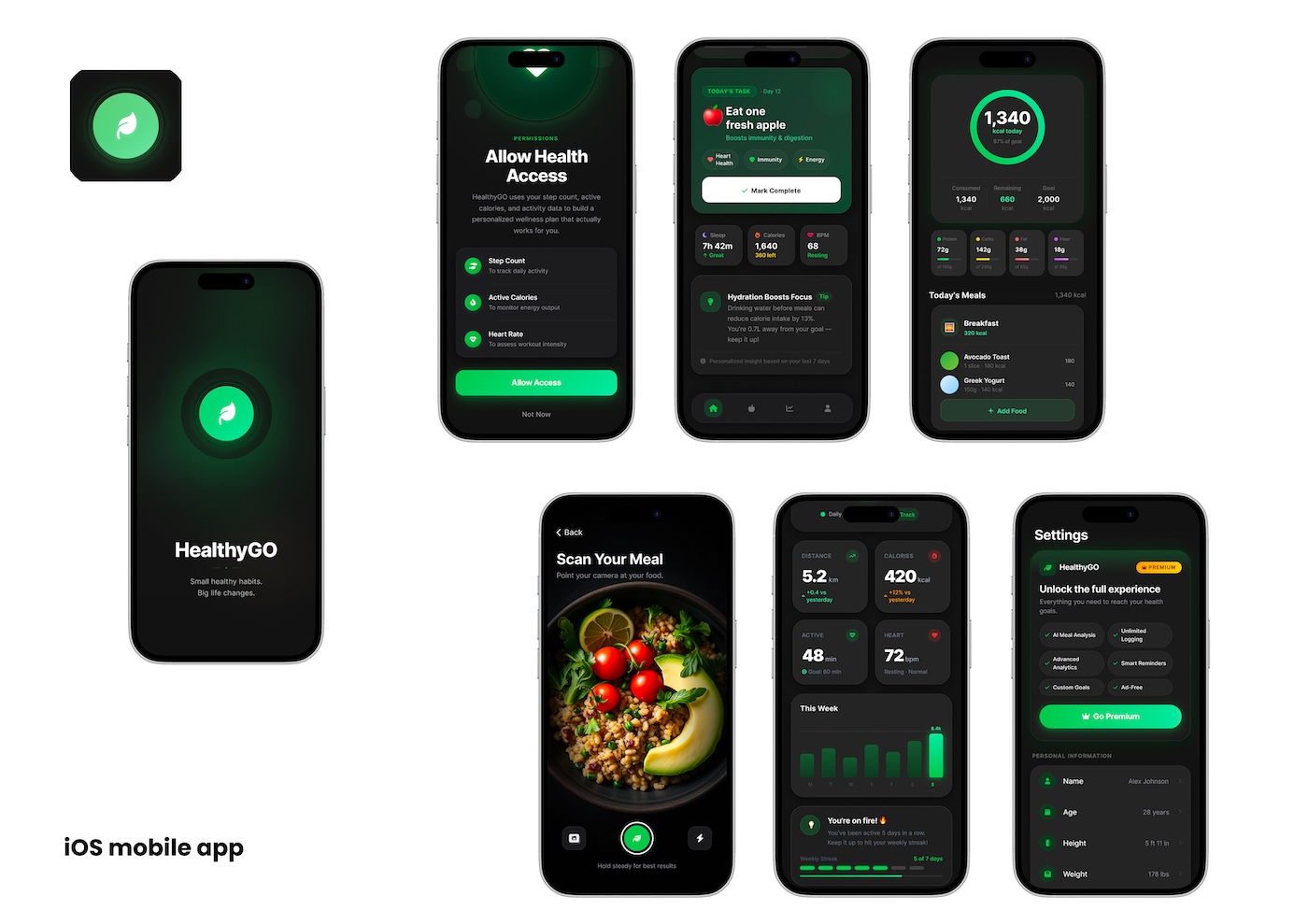 HealthyGO | Smart Lifestyle — Build healthier habits every day with personalized health insights, meal tracking, hydration reminders, activity monitoring, and daily wellness tasks.